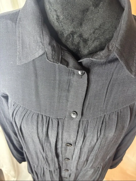 Bluivy Navy Collar Top - Picture 3 of 8